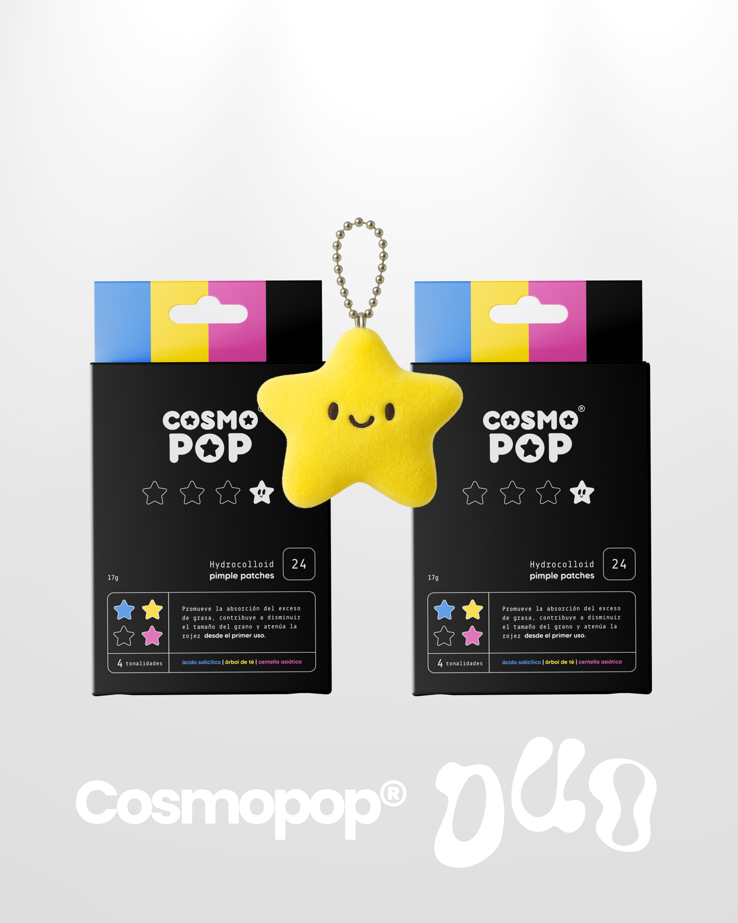 𝗖𝗼𝘀𝗺𝗼𝗽𝗼𝗽® 𝗗𝗨𝗢 + 𝗖𝗼𝘀𝗺𝗶𝘁𝗼 Nuestros famosos parches… ¡Ahora en un formato más divertido!